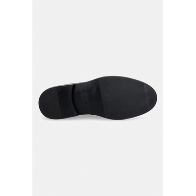 Calvin Klein мокасини мъжки от кожа ESS RUBBER LOAFER HW PLAQ VA LTH (HM0HM02177.GYU)