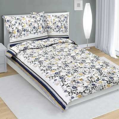 Bellatex krep obliečky Lupienok sivá 140x200 70x90