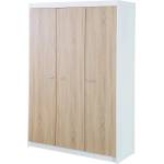 Roba Детски гардероб с дъбов декор в бял и естествен цвят 131x190 cm Gabriella - Roba (42462)