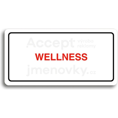 ACCEPT Piktogram WELLNESS - bílá tabulka - barevný tisk