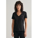 Gant REG SHIELD SS V NECK T SHIRT čierna