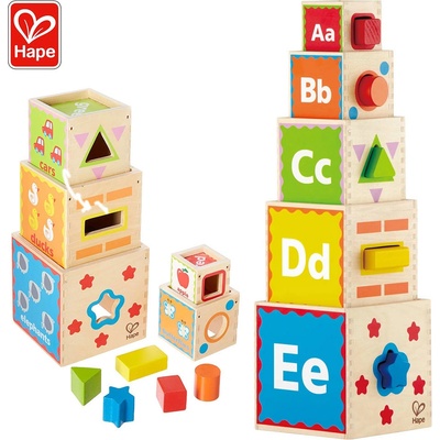 Hape Дървена играчка Hape - Пирамида за сортиране (H0413)