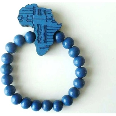 Blingstar Dřevěný WOOD Korále AFRICA Blue 459