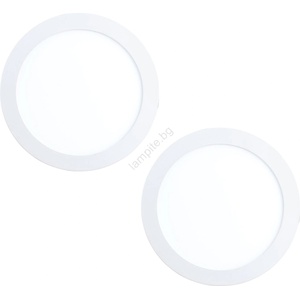 EGLO 32387 - комплект 2x вградени LED осветителни тела FUEVA LED/15, 5W/230V (EG32387)