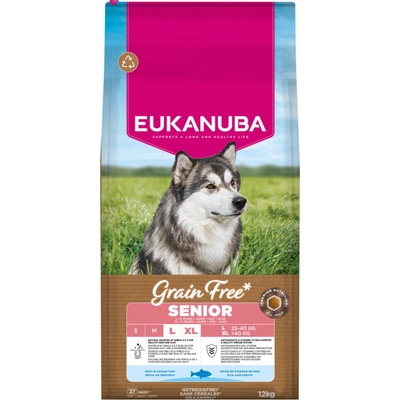 Eukanuba Grain Free Senior Large & Giant morské ryby 2 x 12 kg
