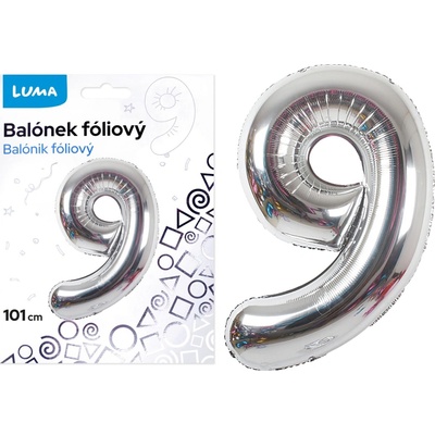 Luma Balónek foliový 101cm stříbrný č.9