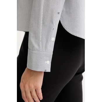 JOOP! Памучна риза Joop! дамска в сиво със свободна кройка с класическа яка 30048940 (30048940)