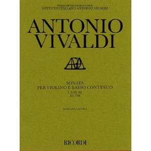 Sonata in G Major for Violin and Basso Continuo Rv798: Critical Edition Score and Parts | Antonio Vivaldi, Michael Talbot (ISBN: 9780634018978)