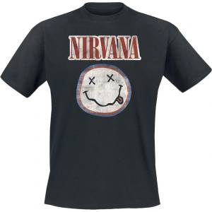 Nirvana Distressed Logo Black M Риза (NIRVTS01MB02)