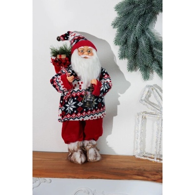 Dekorace MagicHome Santa, se svetrem, 45 cm
