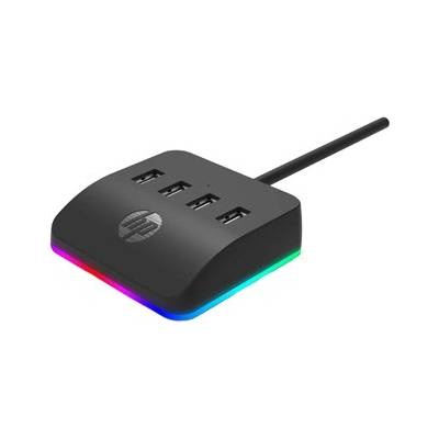 HP USB (3.0) хъб 4-портов, DHC-CT120, черен, Hewlett-Packard, 4x USB 3.0, с подсветка (8WW48AA)