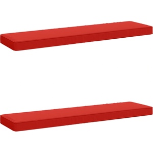 vidaXL Калъфи за пейки, 2 части VUGHT 2 pcs 100% полиестер Червено (950581)