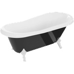 Mexen Retro 150x73 cm black/white/white (53251507375-20)