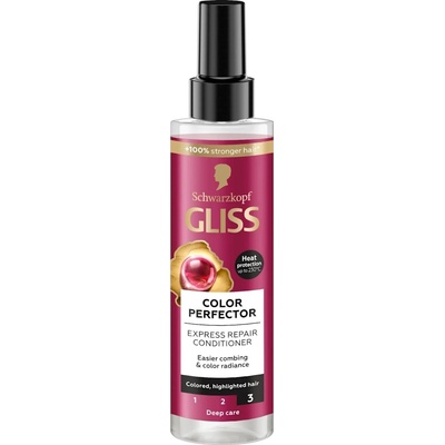 Schwarzkopf GLISS Спрей балсам Color Perfector за боядисана и изсветлявана коса, 200 мл