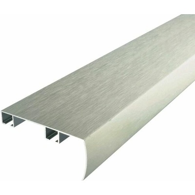 Inteza DECO stropná garnižová súprava s predným krytom kovová Strieborná, 160cm, dvojitá