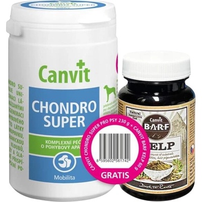 Canvit Chondro Super pro psy + BARF Kelp copackaging 230 g