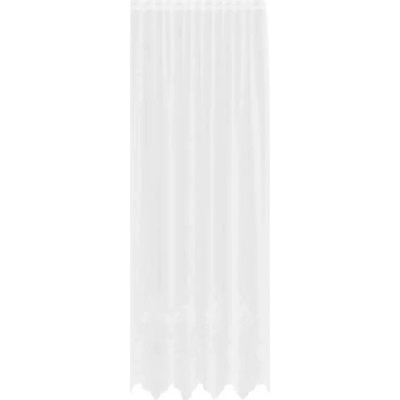 Čipkový Závěs se záclonami Bílá 280 x 150 cm Polyester