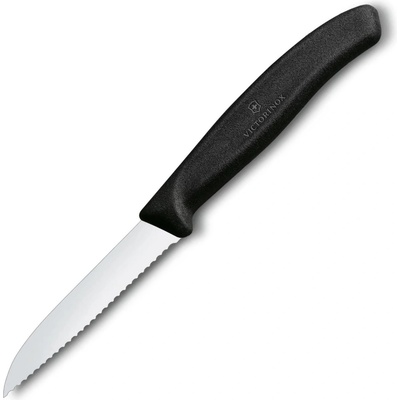 Victorinox Нож за рязане SWISS CLASSIC 8 см, назъбен, черен, пластмаса, Victorinox (VN67433)