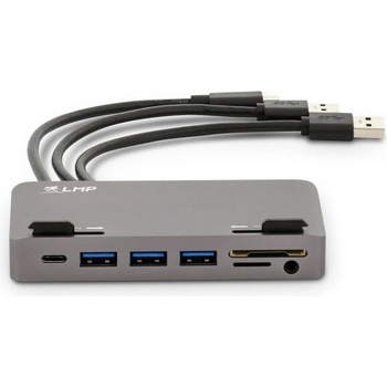 LMP Мултифункционален хъб за свързване на допълнителна периферия за iMac с USB-C - LMP Attach Dock Pro (тъмносив) (18633)