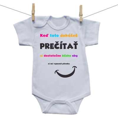 Boodyy Body s krátkym rukávom Keď toto dokážeš prečítať