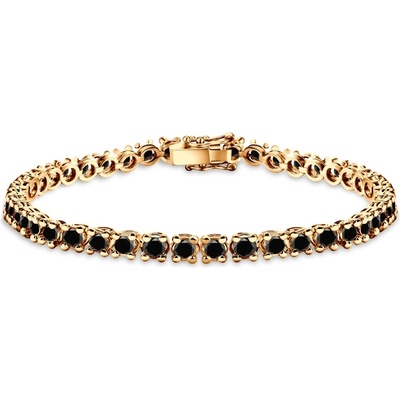 SAVICKI Тенис гривна Luminy 4, 5 мм: злато, черни диаманти