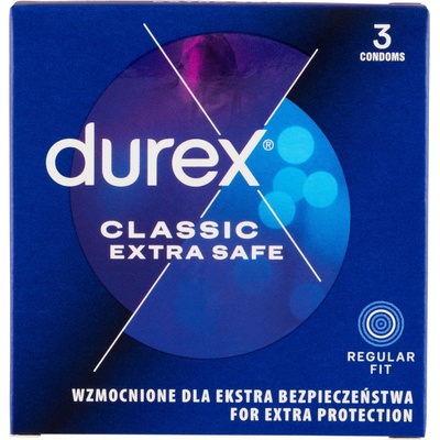 Durex Classic Extra Safe Regular Fit 3 ks
