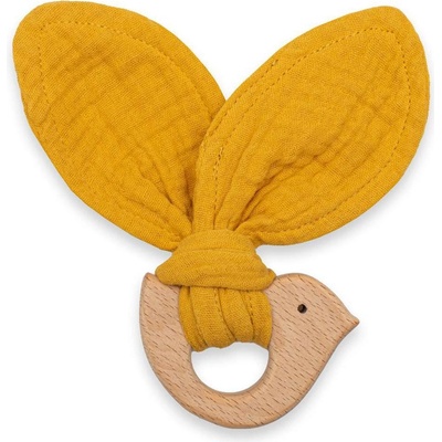 Wiky Kousátko s ptáčkem New Baby Bird mustard