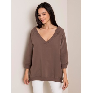 Rue Paris Дамски суичър модел 5676.09 Rue Paris цвят светло кафяв