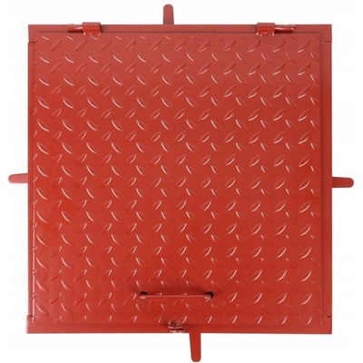 Poklop MC50, 500x500 mm, kanálový, bordó, max. 150 kg