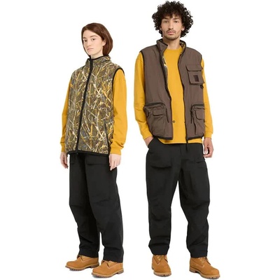 Timberland Потник Timberland Reversible Utility AOP vest - Brown (Chocolate Brown)