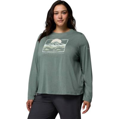 Columbia Parsons Point LS Graphic Tee zeleno sivá