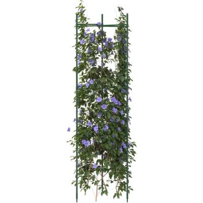 vidaXL Клетки за домати 8 бр 116 см стомана и PP (3281491)