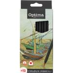 Optima цветни моливи триъгълни 12 броя 100082 (100082)