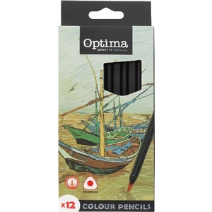 Optima цветни моливи триъгълни 12 броя 100082 (100082)