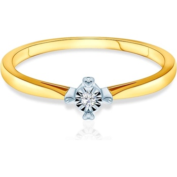 SAVICKI Годежен пръстен savicki: двуцветно злато, диамант