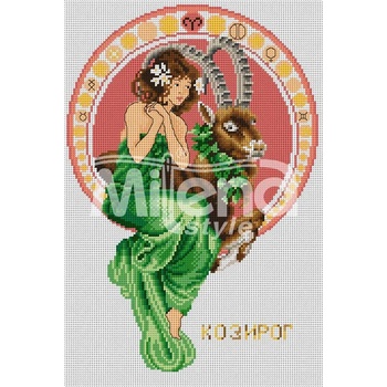 Milena Style Зодия Козирог - гоблен със схема конци Ariadna 1: 4