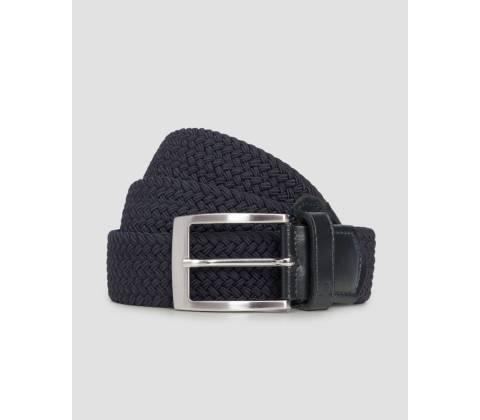 Alberto Basic pánský opasek Braided Tmavě Modrý