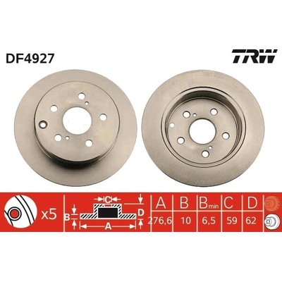 Brzdový kotúč TRW DF4927