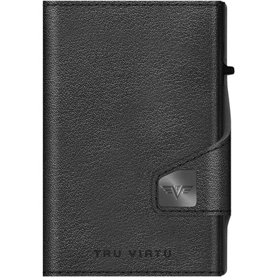 TRU VIRTU Twin Wallet Click & Slide leath. Nappa Black