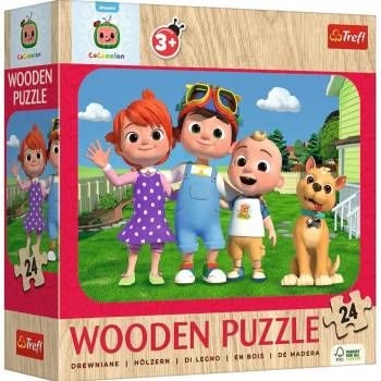 Trefl Детски дървен пъзел Trefl от 24 части - Кокомелон (20267)