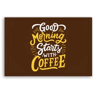 Fotoobraz 90x60 cm střední Good morning starts with coffee
