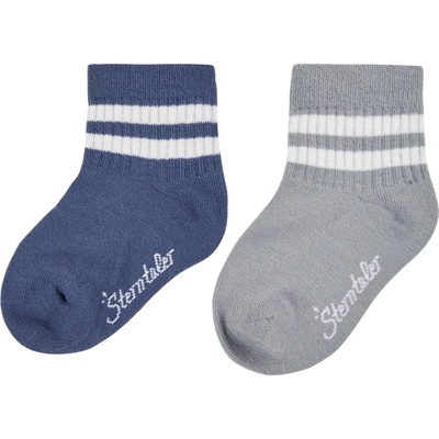 Sterntaler Детски спортни чорапи Sterntaler Kids' Short Socks DP Coolmax Ribbed Sports socks - Blau - размер 17-18 (EU) (201-9299-0111)