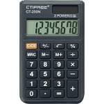 CTIFREE CT-200N мини черен калкулатор, 62x96mm, 8 цифри, двойно захранване, 2 години гаранция (CT-200N) Калкулатори
