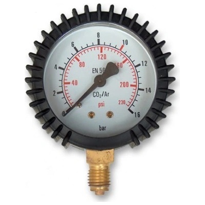 Hweld MANOMETER 0-315 BAR Ar/CO2 VSTUP - G 1/4