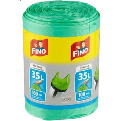 Fino Color Sáčky s uchy 35 l 8 µm 100ks zelený