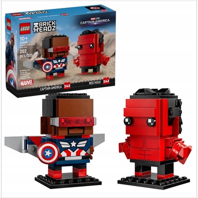 LEGO® BrickHeadz 40668 Figurky Kapitána Ameriky a Červeného Hulka