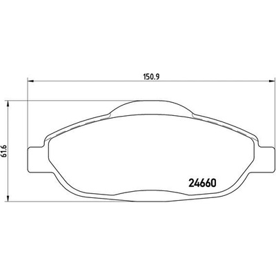 BREMBO Sada brzdových platničiek kotúčovej brzdy P61101