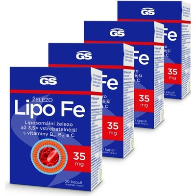 GS Železo Lipo Fe 4 × 30 kapslí