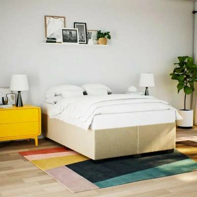 vidaXL 11461.3284483 Rám postele bez matrace krémový textil