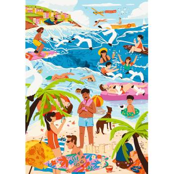 Trefl - Puzzle Premium The Art of Colour: In the Heat of the Holiday Season - 1 000 piese